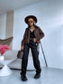 "WIDE BALLON" jeans trousers 8379 - dark grey